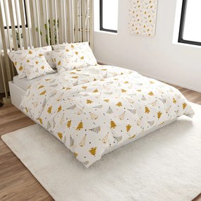 PrzytulneMieszkanie.pl PrzytulneMieszkanie.pl Bawełniana pościel FROST & GOLD biała Rozmiar pościeli: 70 x 90 cm | 140 x 200 cm