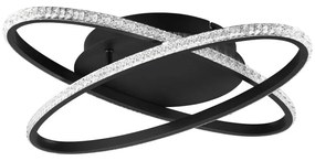 Czarna lampa sufitowa LED Lane – Trio