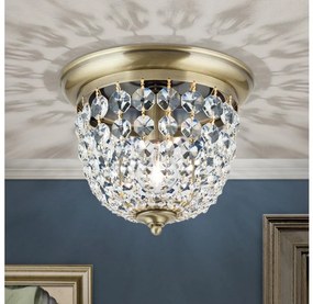 Orion DLU 1840/26-Kryształowe oświetlenie suf. PLAFOND 1xE27/40W/230V pr.26 cm brąz