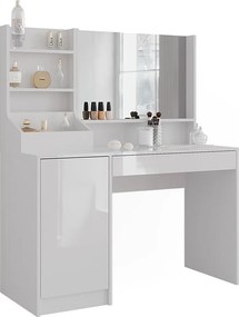 Stolik do przebierania biały/biały wysoki połysk 119.8x50.1x76 sherry