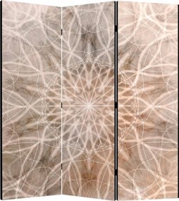 Parawan pokojowy 3-częściowy 135x172 Dwustronny dekoracyjny boho minimalistyczny Beżowy Mandala Z Betonu
