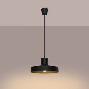 Czarna okrągła lampa wisząca L6-K26