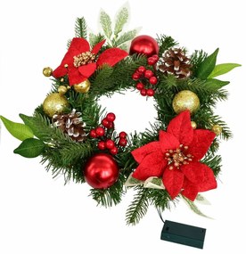 Świąteczny wieniec świetlny Florencia, 30 cm, 10diod LED