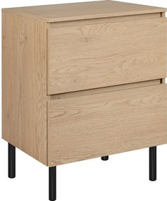 Szafka łazienkowa 60 cm z blatem górnym + nóżki meblowe, Kolor: Dąb Jasny, 60 x 80,7 x 46 cm