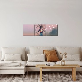 Obraz - Żywa natura (z zegarem) (90x30 cm)