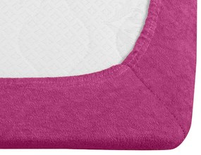 PrzytulneMieszkanie.pl Prześcieradło frotte EXCLUSIVE purpurowe 180 x 200 cm