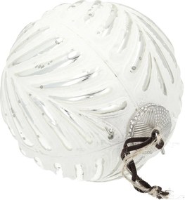 Bombka Vintage Snow ⌀12 cm white