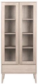 Naturalna witryna w dekorze dębu 80x178 cm Nagano – Actona