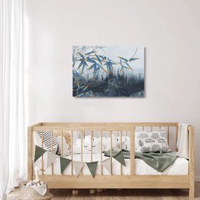 Obraz na szkle - Bambus na ścianie (70x50 cm)