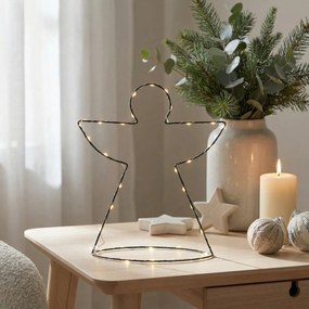 Prosta figurka druciana z dekoracją LED, 34 cm