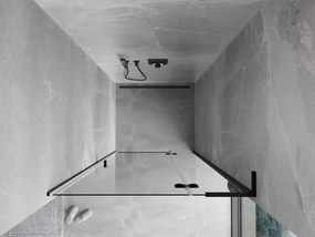 Mexen Mist-H L drzwi prysznicowe uchylne prawe 100 cm, transparent, czarne - 8A5L-100-000-70-00-P
