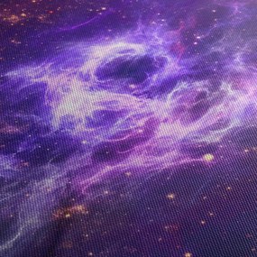 Obraz - Purple Universe (z zegarem) (90x30 cm)