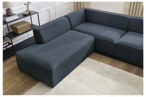 Ciemnoniebieski narożnik modułowy (lewostronny/w kształcie litery U) Megeve – Bobochic Paris