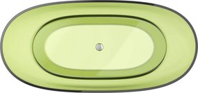 Mexen Pure wanna wolnostojąca transparentna 170 x 80 cm, lime, korek chrom - 58071708012