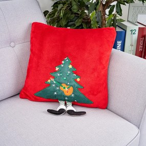 4Home Świąteczna poszewka na poduszkę Merry Christmas tree, 40 x 40 cm