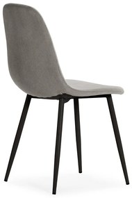 Jasnoszare tapicerowane krzesła zestaw 4 szt. Minka – Marckeric