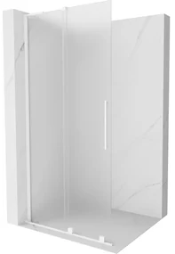 Mexen Velar L ścianka prysznicowa rozsuwana Walk-in 120 x 200 cm, szron 8 mm, biała - 871-120-003-33-20