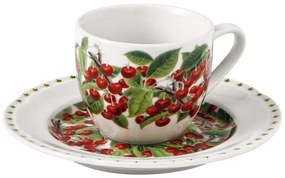 Zestaw 4 porcelanowych filiżanek ze spodkami Brandani Le Primizie