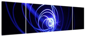 Obraz niebieskich spiral (170x50 cm)