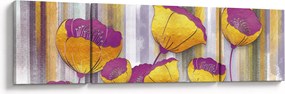 Obraz - Ilustracja kwiatów (170x50 cm)