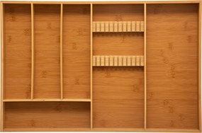Organizer na sztućce do szuflady, bambus, 58 x 38 cm