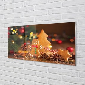 Szklany Panel Piernikowe Serce i Bombki