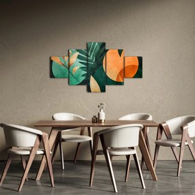 Obraz - Geometryczne motywy naturalne (125x70 cm)