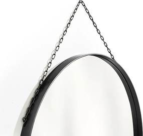 Toaletka Nicole z lustrem 60 cm - biały mat / czarne nóżki