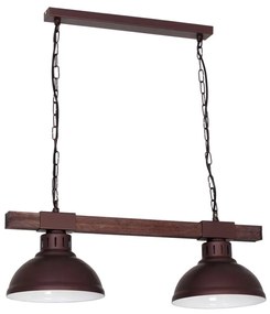 Lampa wisząca HAKON 2xE27/60W/230V brązowa