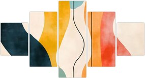 Obraz - Minimalistyczna kolorowa ilustracja II. (125x70 cm)