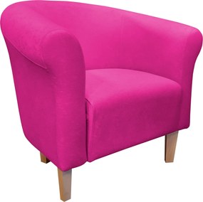 Fotel Milo tkanina Mikrofaza stylowy fotel do salonu i sypialni : Kolor nogi - Drewno, Kolor tkaniny - 10 MIKROFAZA, Wysokość nogi - 15 cm