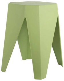 Zielony plastikowy stołek Cherish – Leitmotiv