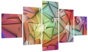Obraz - Abstrakcja wielokątna (125x70 cm)