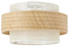 Lampa sufitowa BOHO 1xE27/60W/230V, średnica 40 cm, juta/kremowa