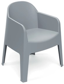 Krzesło ogrodowe z podłokietnikiem Milane Agate Gray FERNE