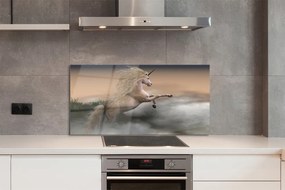 Szkło do Kuchni na Ścianę Magiczny Jednorożec w Chmurach