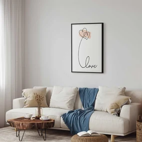 Plakat Połączeni w chmurach 29,7x42 cm z ramą czarną bez marginesu ARTGEIST B