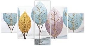 Obraz - Designowe drzewa (125x70 cm)