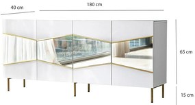 Szafka Nice White and Gold