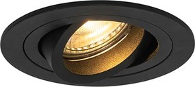 Nowoczesny wpuszczany reflektor czarny - Rondoo