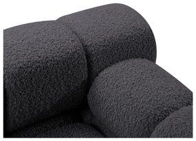 Antracytowy moduł sofy z materiału bouclé (prawostronny) Bellis – Micadoni Home