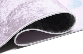 Różowy pastelowy dywan z baletnicą dla dzieci W4-S10