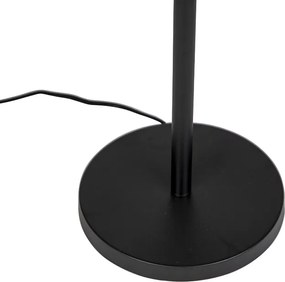 Nowoczesna lampa stojąca czarna z czarnym kloszem 45 cm - Simplo