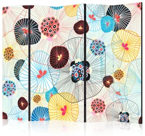 Parawan jednostronny Kwiaty 225x172 cm 5-częściowy wielokolorowy ARTGEIST B