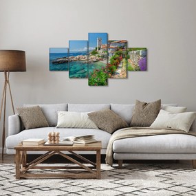 Obraz - Malownicza nadmorska wioska (125x70 cm)