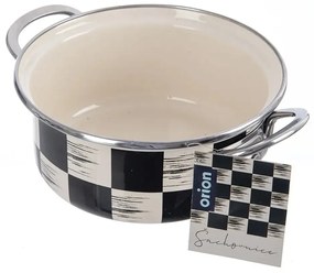 Orion Emaliowany rondel Szachownica Lem, 1,6 l,średnica 18 cm