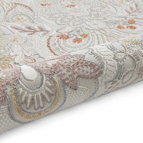 Dywan w kolorze kości słoniowej 120x170 cm Damask Pearl – Think Rugs