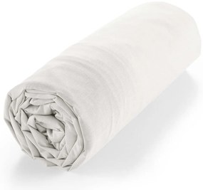 Białe prześcieradło z bawełny organicznej z gumką 140x190 cm Biolina – douceur d'intérieur