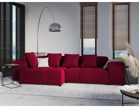 Czerwony moduł aksamitnej sofy Rome Velvet – Cosmopolitan Design