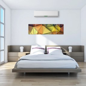 Obraz - Wielokątna abstrakcja 3D (170x50 cm)